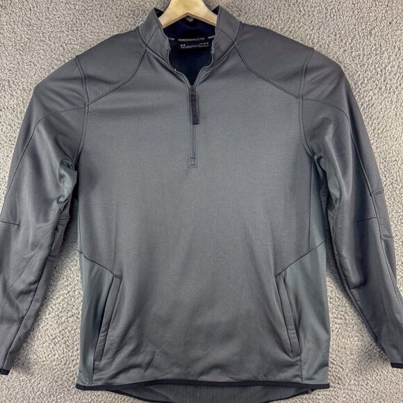 Under Armour Coldgear Reactor‎ Jacket Mens Large Gray Loose Athletic Outdoor Gym - Picture 1 of 12